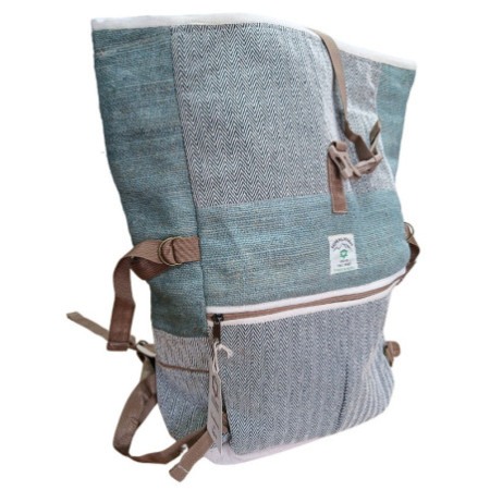 Sac à dos de randonnée à roulettes en chanvre - Sauge
