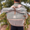 Sac à dos de randonnée à roulettes en chanvre - Sauge