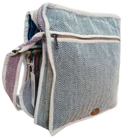 Sac messager pour ordinateur portable en chanvre - Curves