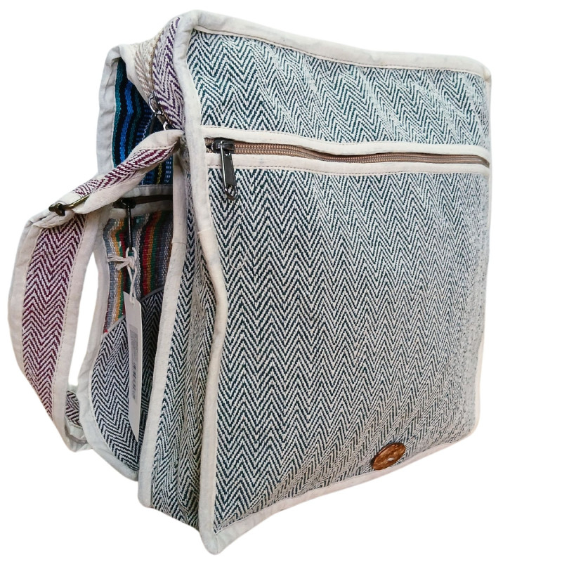 Sac messager pour ordinateur portable en chanvre - Curves