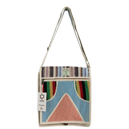 Sac messager pour ordinateur portable en chanvre - Triangle