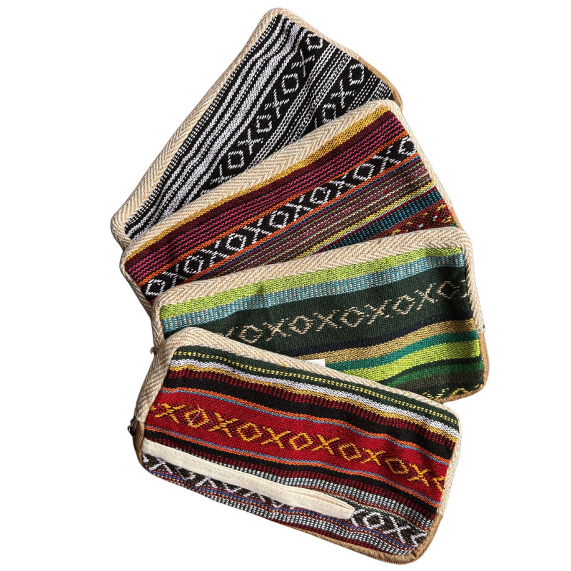 Pochette zippée en chanvre pour téléphone/tabac/tout autre objet (assorti)