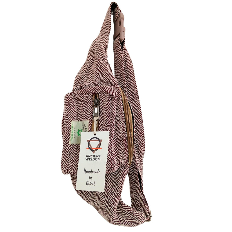 Sac banane style coton chanvre - Vin