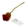 6x Fleurs en feutre - Roses rouges