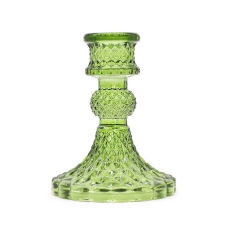 Lot de 2 bougeoirs vintage pour dîner - Garden Jade
