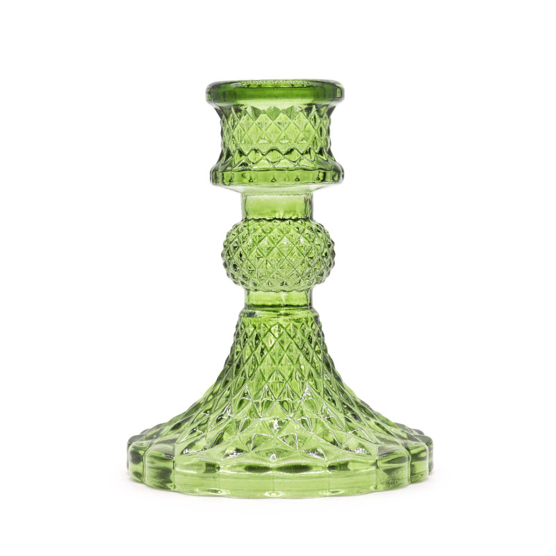 Lot de 2 bougeoirs vintage pour dîner - Garden Jade