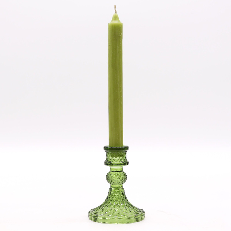 Lot de 2 bougeoirs vintage pour dîner - Garden Jade