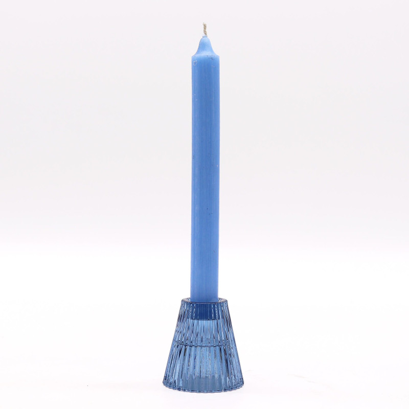 Lot de 2 bougeoirs Flip Dinner/Théâtre - Bleu roi