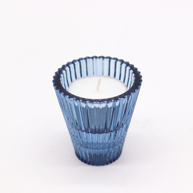 Lot de 2 bougeoirs Flip Dinner/Théâtre - Bleu roi