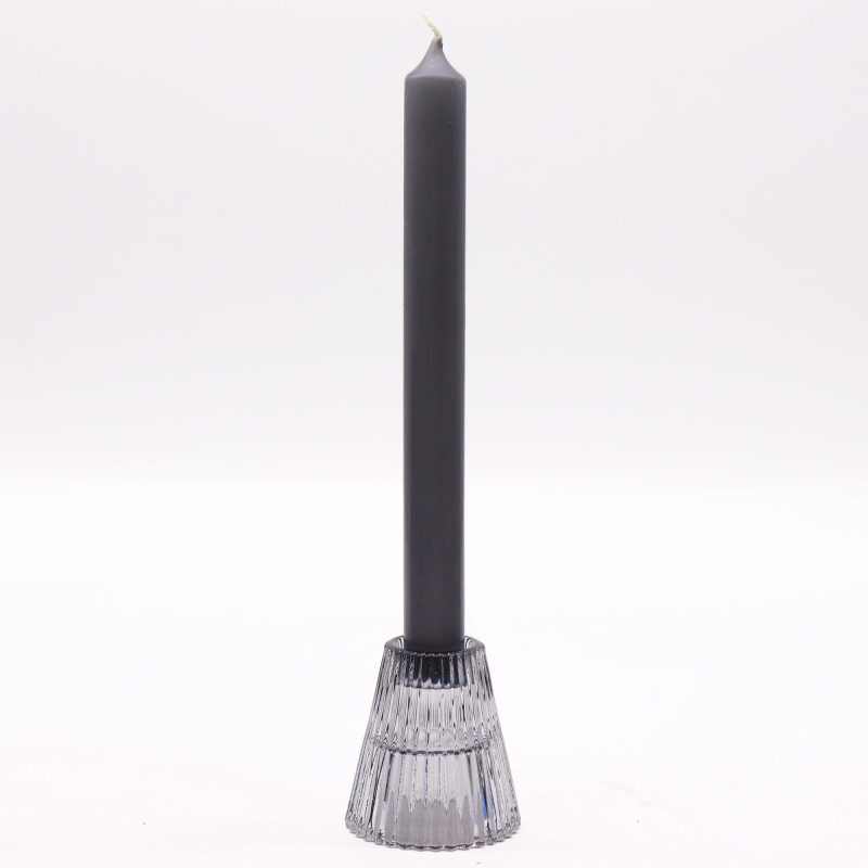 Lot de 2 bougeoirs Flip Dinner/Théâtre - Gris nuit