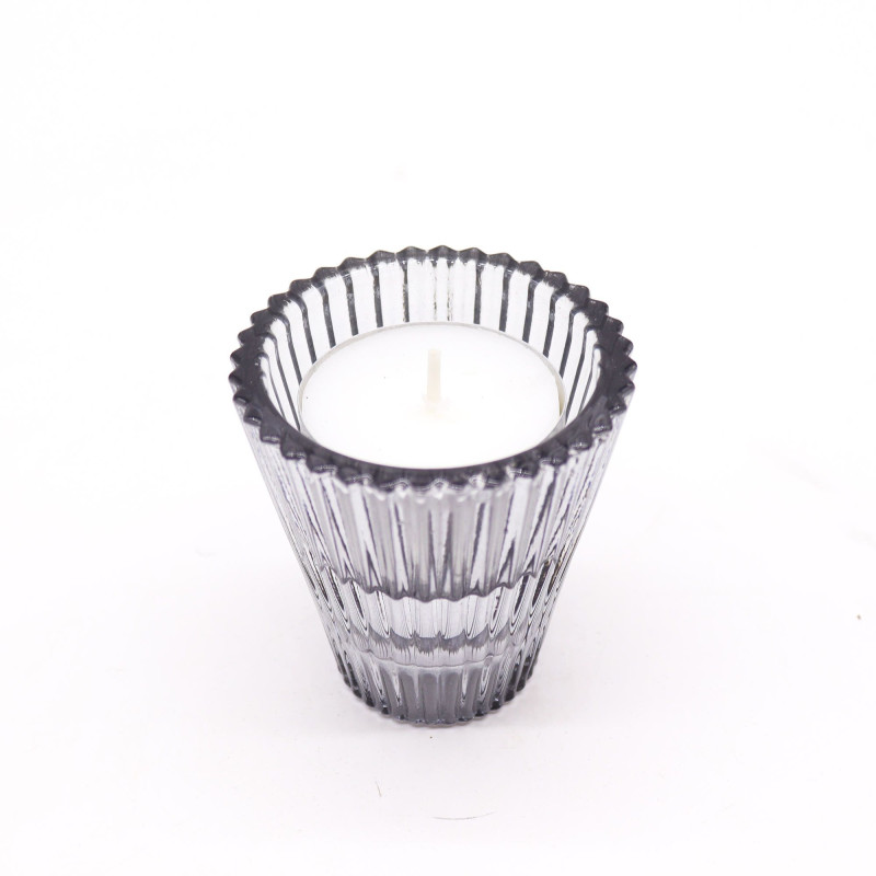 Lot de 2 bougeoirs Flip Dinner/Théâtre - Gris nuit