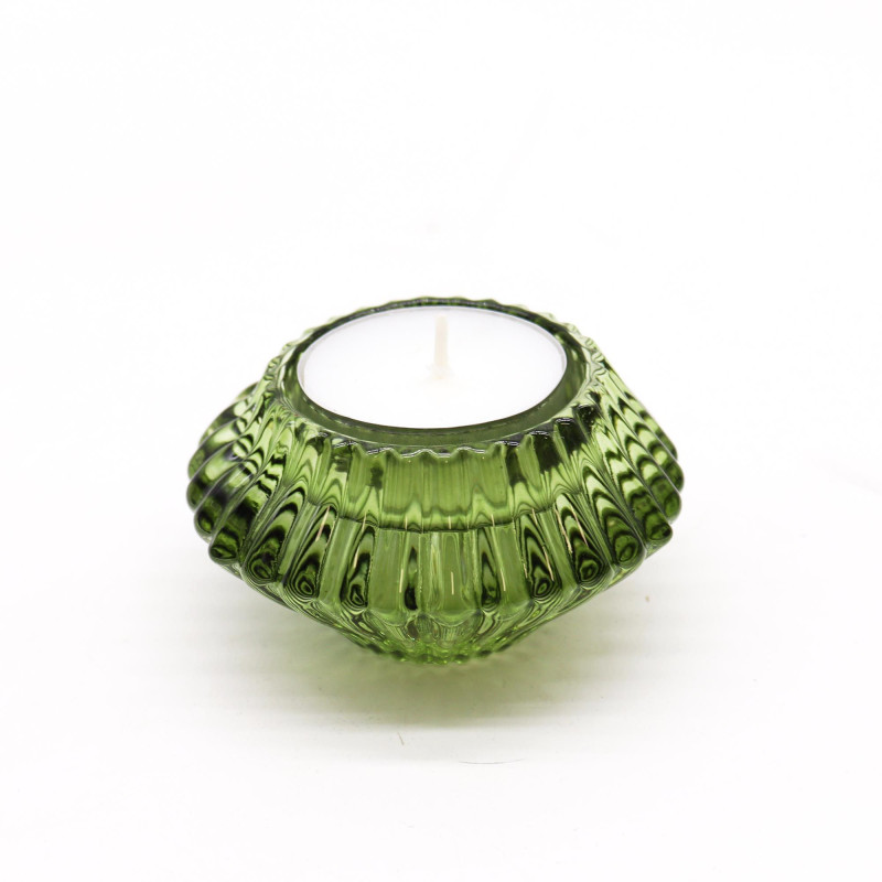 Lot de 2 bougeoirs à fleurs à bascule - Garden Jade