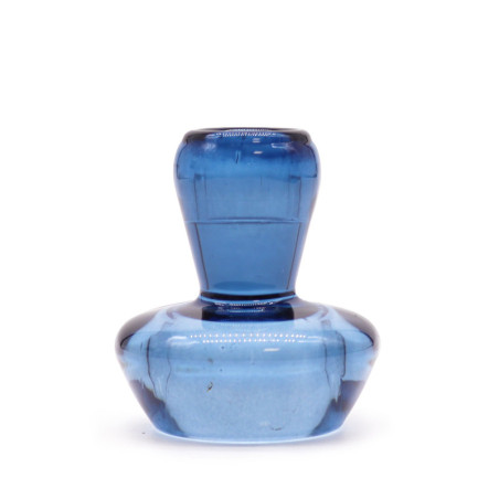 Lot de 2 photophores/bougies chauffe-plats à motif champignon - Bleu roi