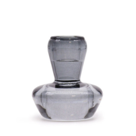 Lot de 2 photophores/bougies chauffe-plat à motif champignon - Gris nuit