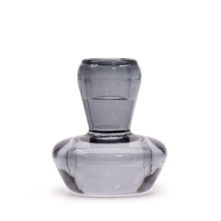Lot de 2 photophores/bougies chauffe-plat à motif champignon - Gris nuit