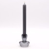 Lot de 2 photophores/bougies chauffe-plat à motif champignon - Gris nuit