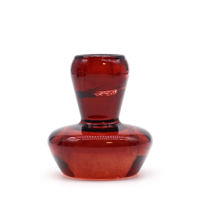 Lot de 2 photophores/bougies chauffe-plat à motif champignon - Rouge vampire