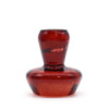 Lot de 2 photophores/bougies chauffe-plat à motif champignon - Rouge vampire
