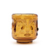 Lot de 2 photophores visages de Bouddha - Ambre antique