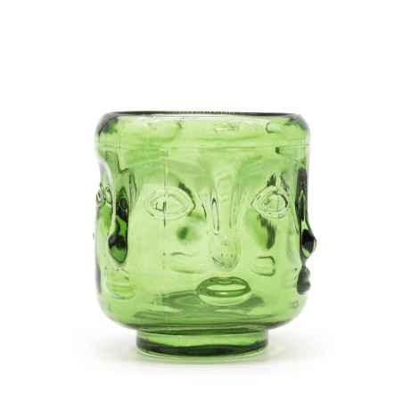 Lot de 2 photophores visages de Bouddha - Garden Jade