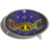 Assiette d'offrande émaillée à trois pattes - Triple lune violette
