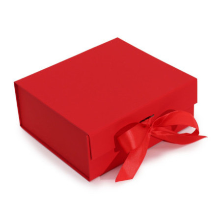 Coffret cadeau en kit - Carré moyen (20 x 18,2 x 8 cm) - Rouge