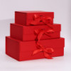 Coffret cadeau en kit - Carré moyen (20 x 18,2 x 8 cm) - Rouge