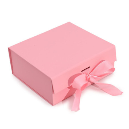 Coffret cadeau en kit - Carré moyen (20 x 18,2 x 8 cm) - Rose