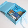 Coffret cadeau en kit - Carré moyen (20 x 18,2 x 8 cm) - Bleu bébé