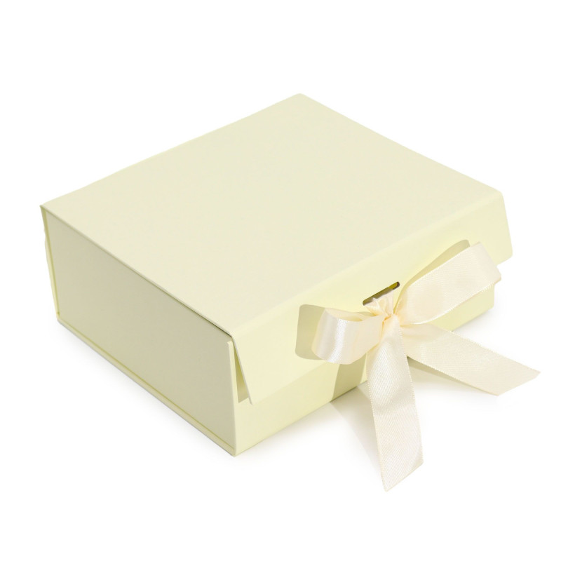 Coffret cadeau en kit - Carré moyen (20 x 18,2 x 8 cm) - Ivoire