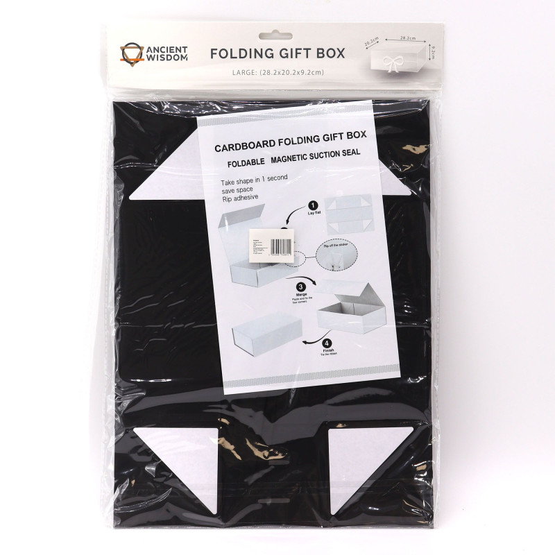 Coffret cadeau en kit - Grand (28,2 x 20,2 x 9,2 cm) - Noir
