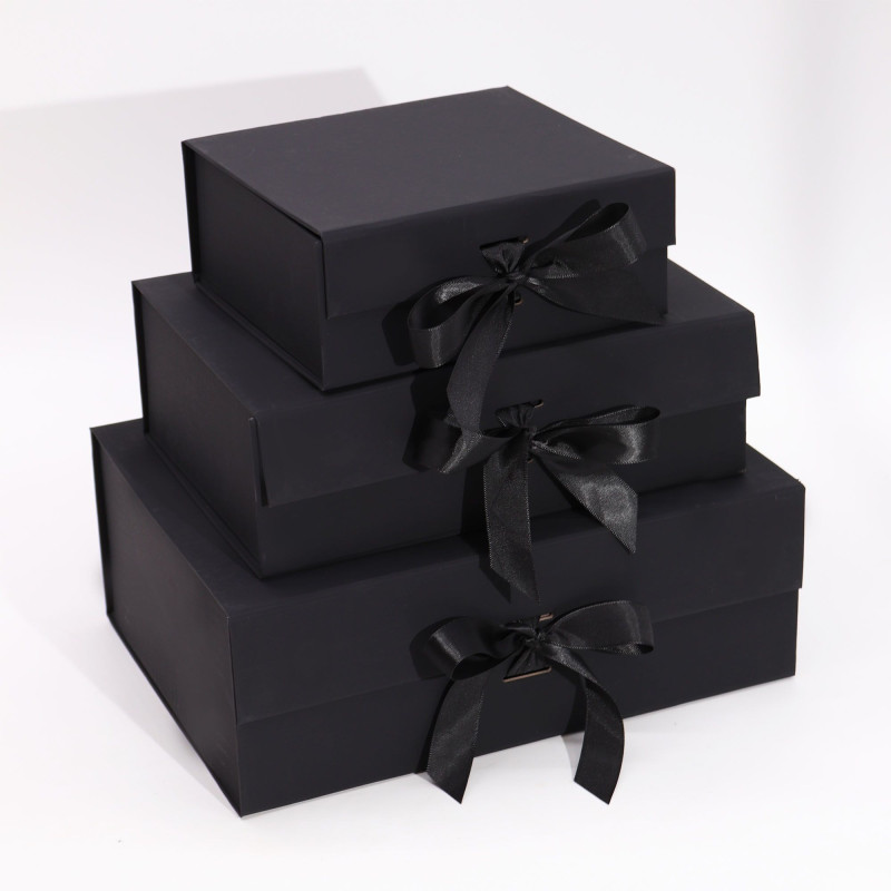 Coffret cadeau en kit - Grand (28,2 x 20,2 x 9,2 cm) - Noir