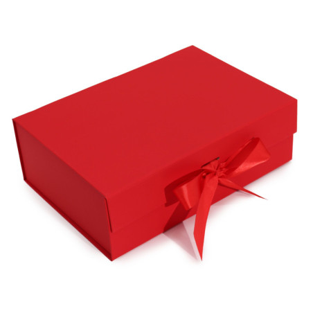 Coffret cadeau en kit - Grand (28,2 x 20,2 x 9,2 cm) - Rouge