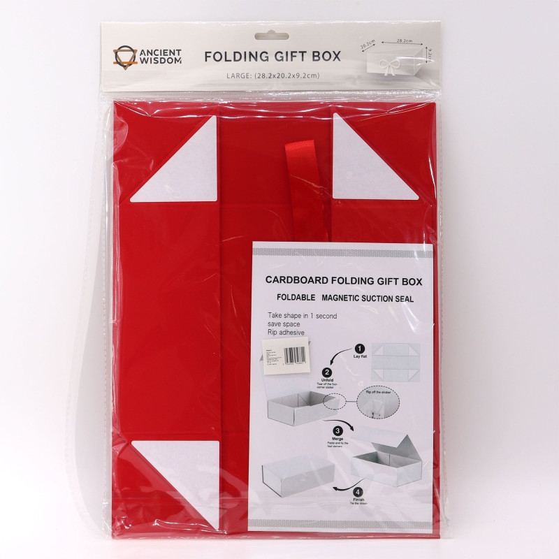 Coffret cadeau en kit - Grand (28,2 x 20,2 x 9,2 cm) - Rouge