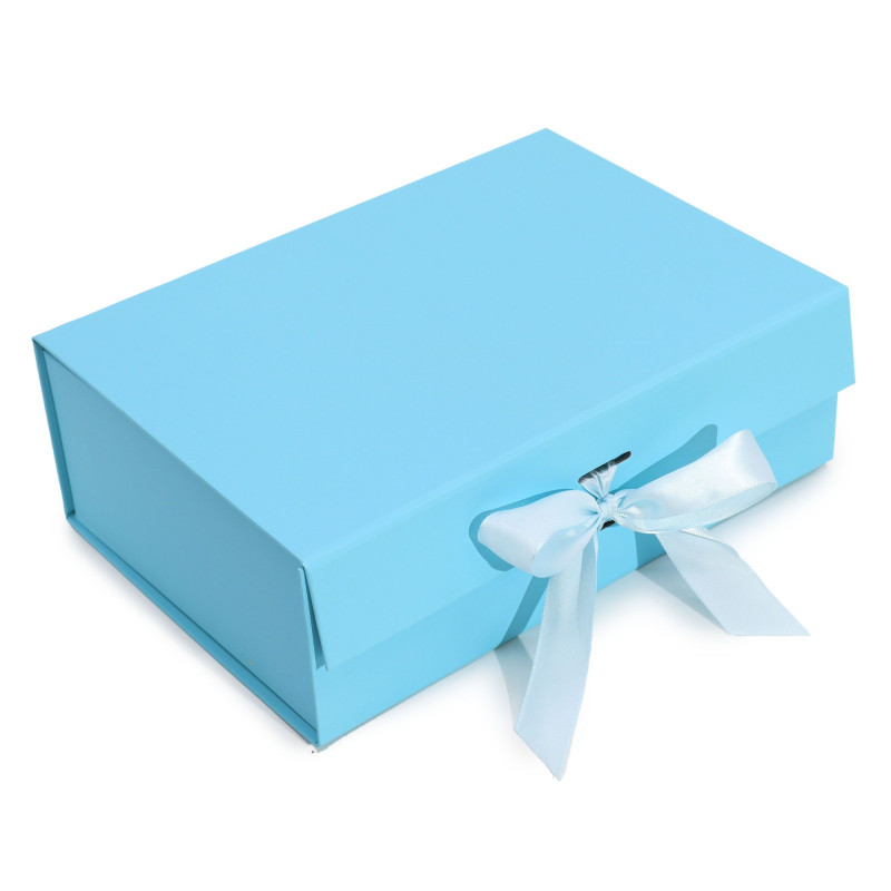 Coffret cadeau en kit - Grand (28,2 x 20,2 x 9,2 cm) - Bleu bébé