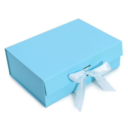 Coffret cadeau en kit - Grand (28,2 x 20,2 x 9,2 cm) - Bleu bébé