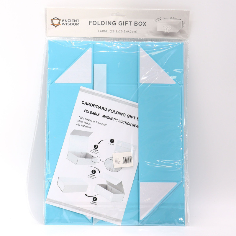 Coffret cadeau en kit - Grand (28,2 x 20,2 x 9,2 cm) - Bleu bébé