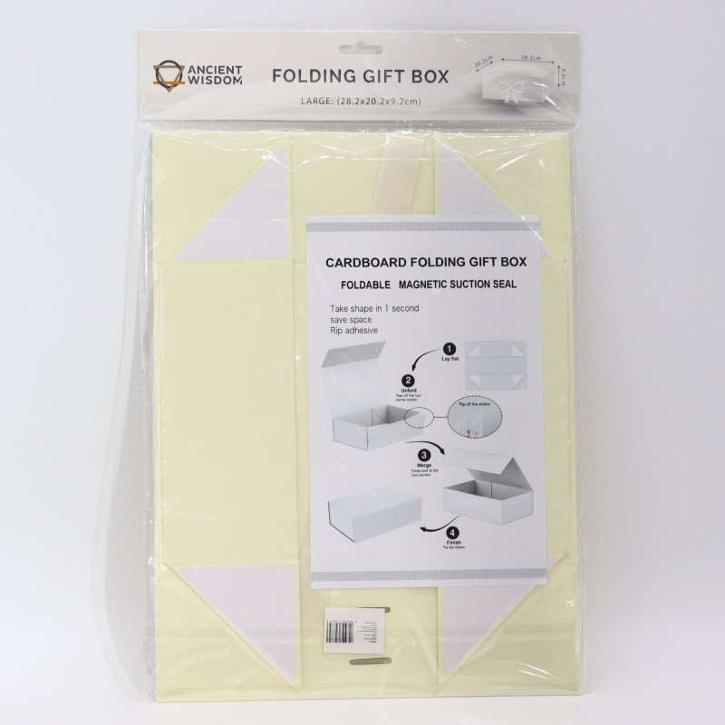 Coffret cadeau en kit - Grand (28,2 x 20,2 x 9,2 cm) - Ivoire