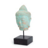 Tête de Bouddha immobile sur support - Cuivre vert