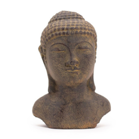 Tête de Bouddha Tranquility - Gris