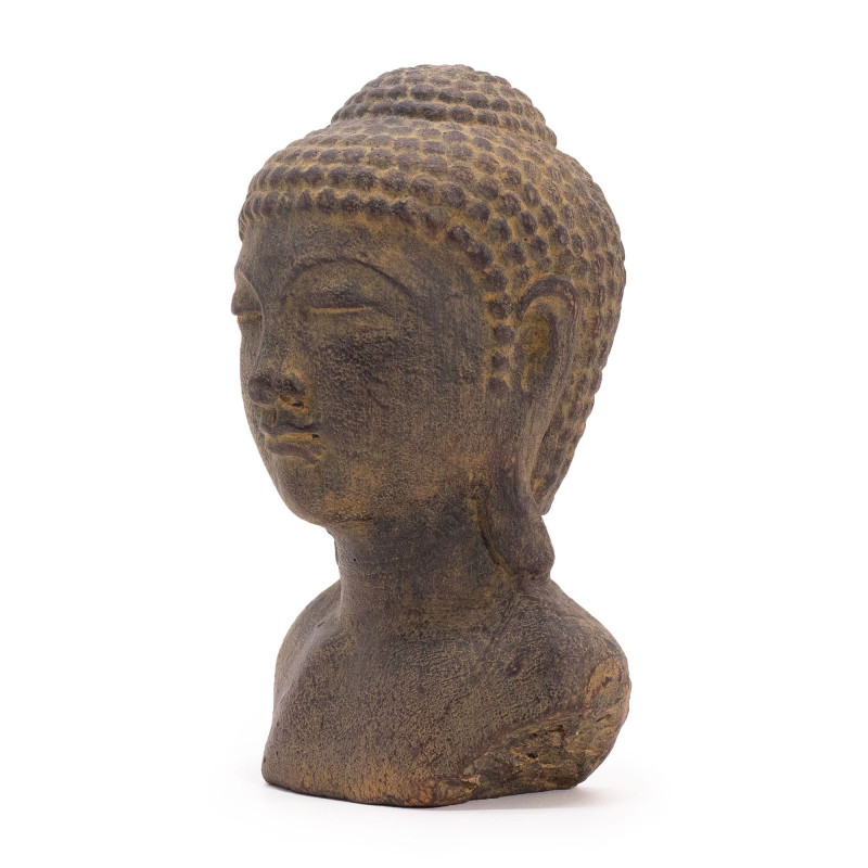 Tête de Bouddha Tranquility - Gris