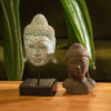Tête de Bouddha Tranquility - Gris