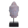 Tête de Bouddha immobile sur support - Cuivre bleu