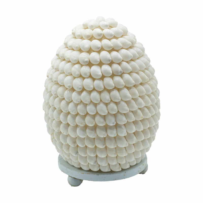 Lampe coquillage Boho - Coquillage ovale - 15 cm
