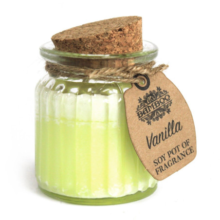 Bougie parfumée à la vanille et au soja en pot