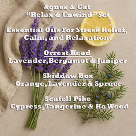 Agnes & Cat - Coffret Relax & Détente de 3 mélanges d'huiles essentielles