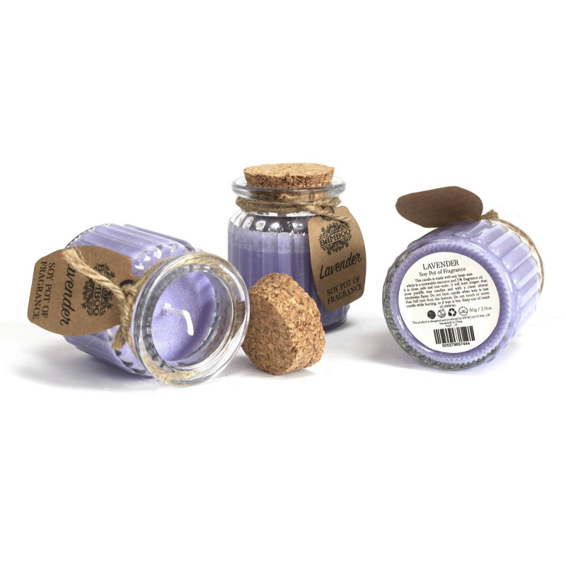 Bougie parfumée à la vanille et au soja en pot