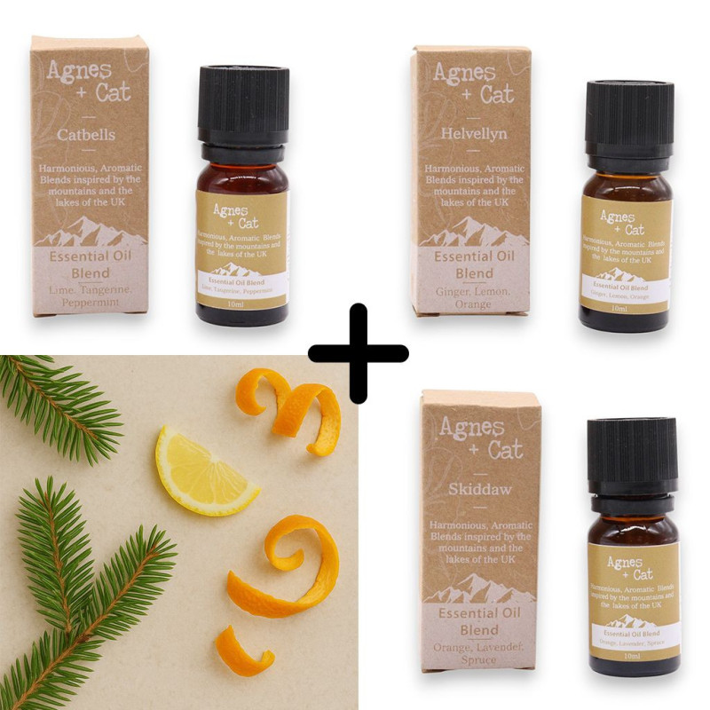 Agnes & Cat - Coffret de 3 mélanges d'huiles essentielles Citrus Uplift