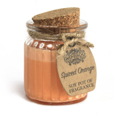 Bougie parfumée au soja et à l'orange épicée
