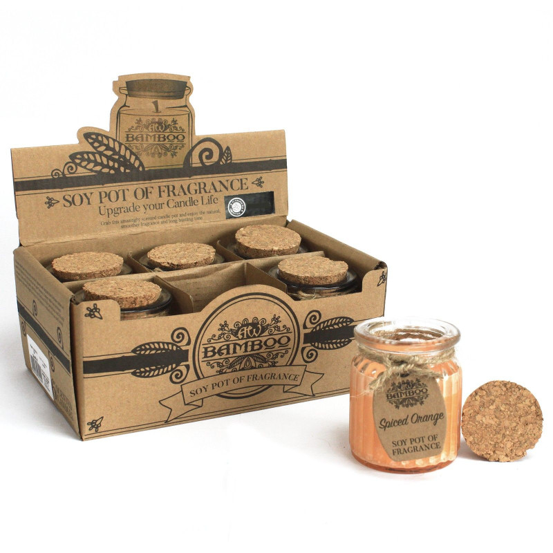 Bougie parfumée au soja et à l'orange épicée